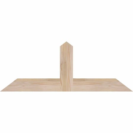 Ekena Millwork Portland Smooth Timber Gable Bracket, Douglas Fir, 36"W x 13"H x 1 1/2"D x 3 1/2"F, 9/12 Pitch GBW036X13X0204POR00SDF